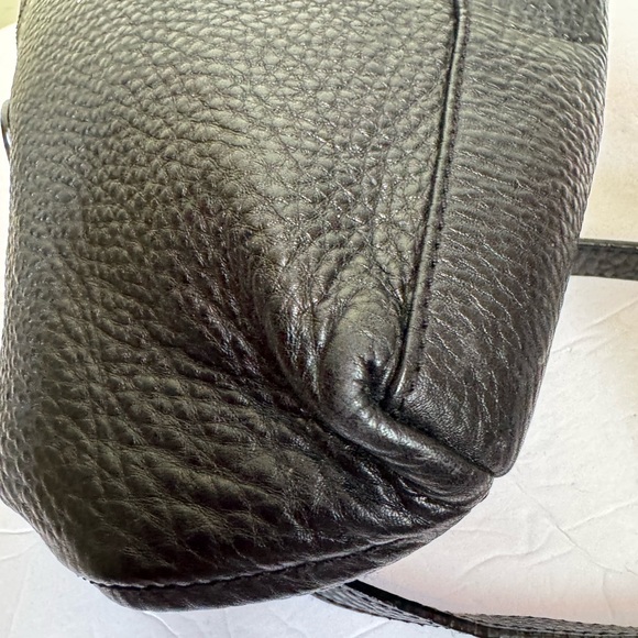 Cole Haan Pebble Leather Satchel Shoulder Crossbody Bag Tote Logo Minimalist Fob - Picture 7 of 16